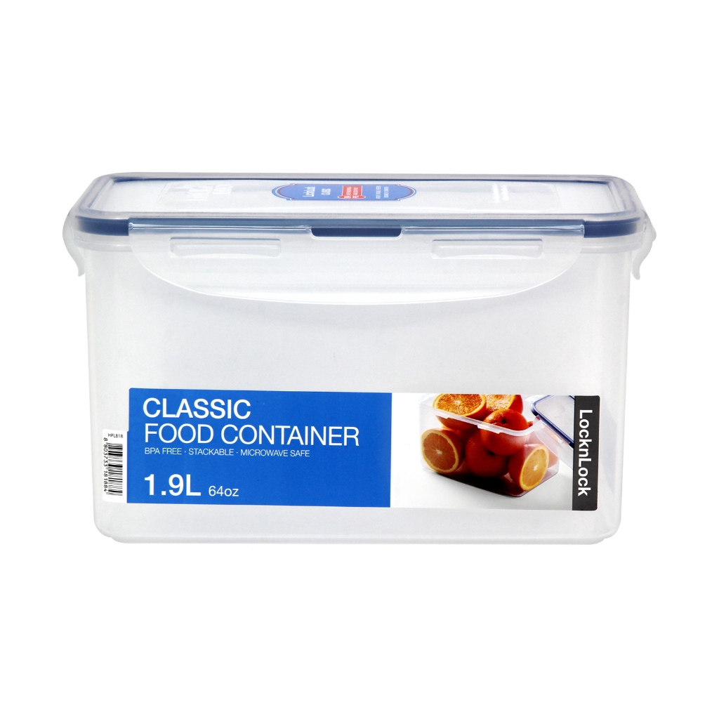 Lock & Lock Airtight Classic Food Container 1.9L Rectangle (HPL818)