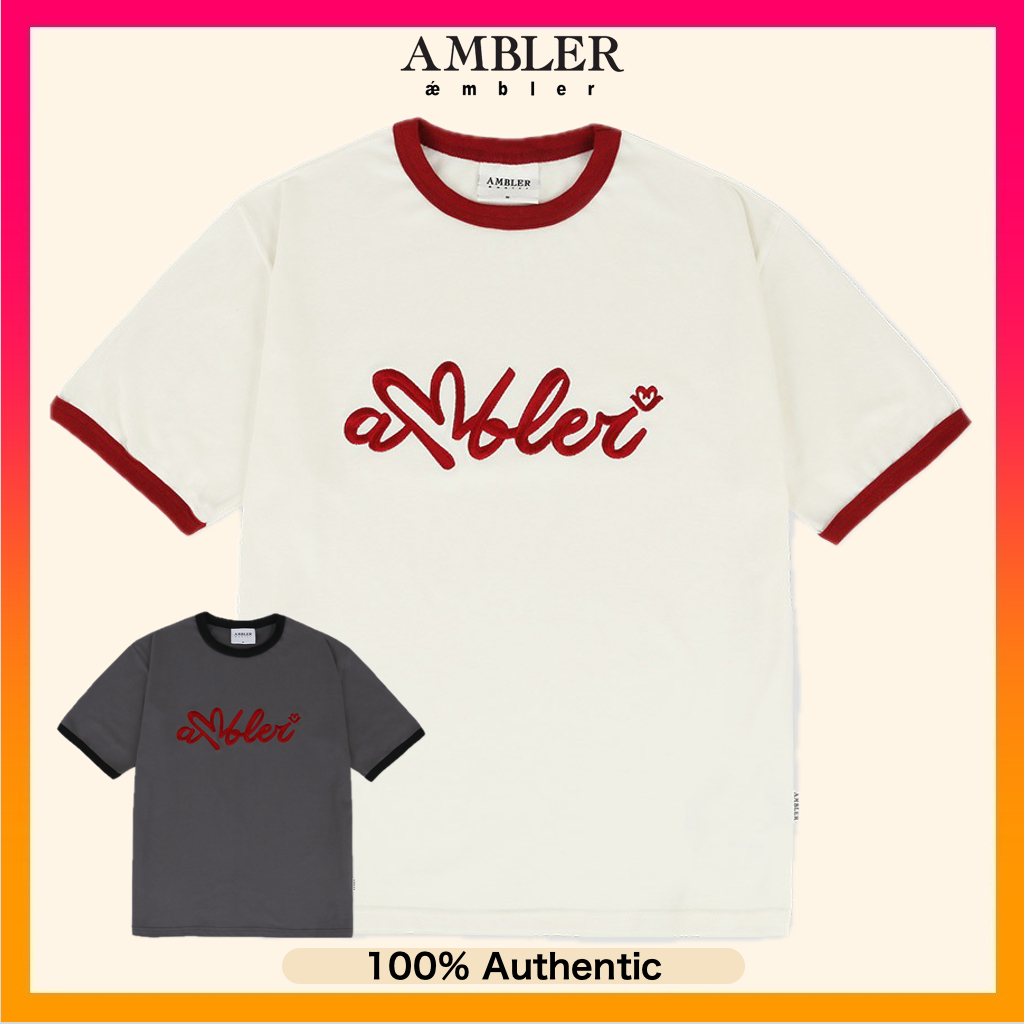【AMBLER】 I LOVE  Raglan Embroidered T-Shirt AMBLER】 I LOVE Raglan Embroidered T-Shirt I Love LA (Raglan
