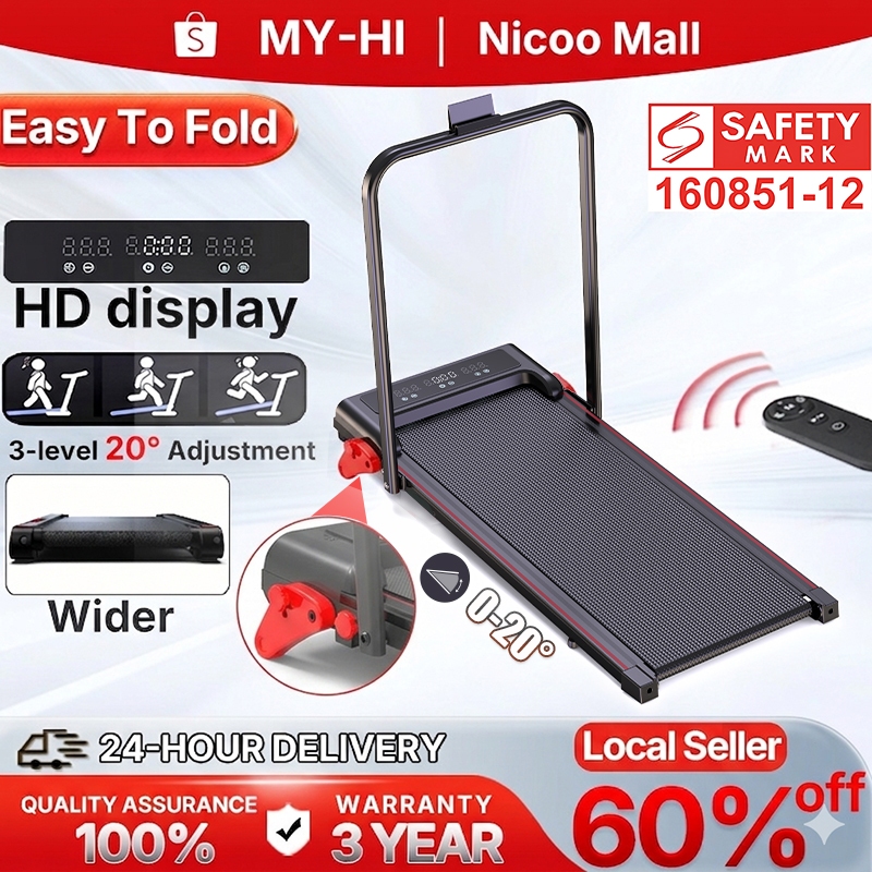 [NICOO]20° Incline Treadmill Foldable Mini Running Machine Multifunctional Home Fitness Exercise Equipment跑步机