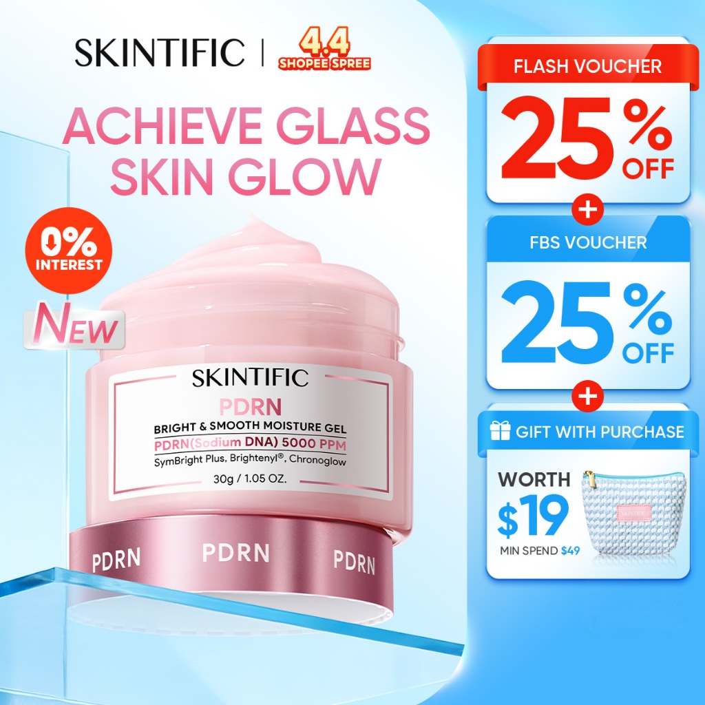 [New Launch] SKINTIFIC PDRN Bright & Smooth Moisture Gel - Repair Skin Barrier, Brightening,5000 PPM PDRN, Whitening