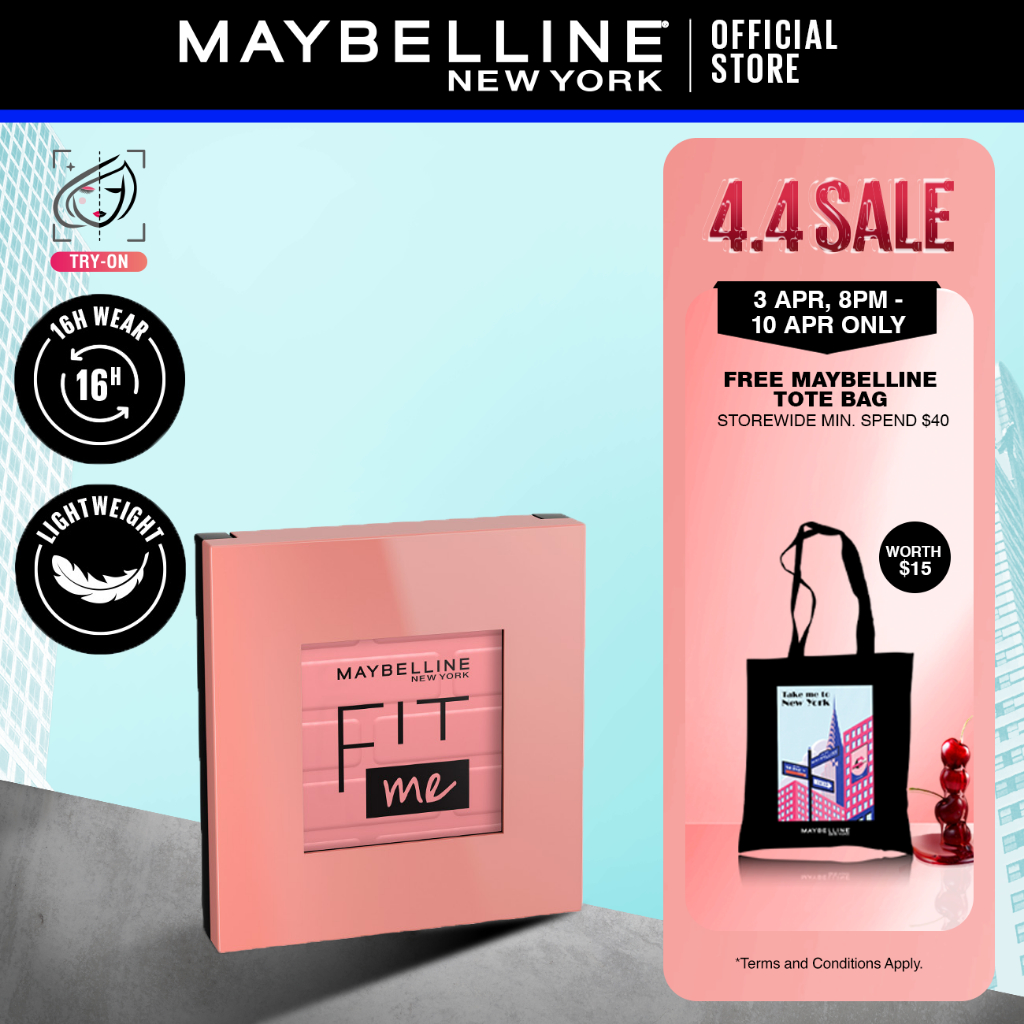 Maybelline Fit Me Blush – 16H Longwear, Natural-Looking Color with a Lightweight, Blendable, Smooth Finish
