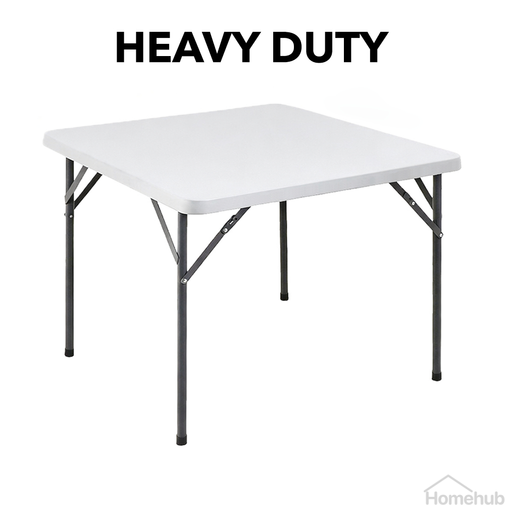 Homehub Foldable Table Heavy Duty Square Portable Outdoor HDPE Folding Table