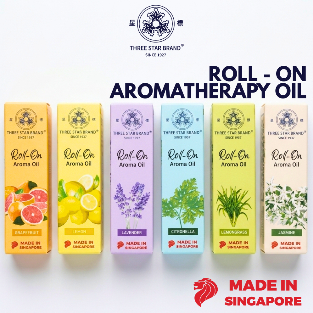Three Star Brand Roll-On Aromatherapy Oil / Minyak Angin / 香薰驱风油