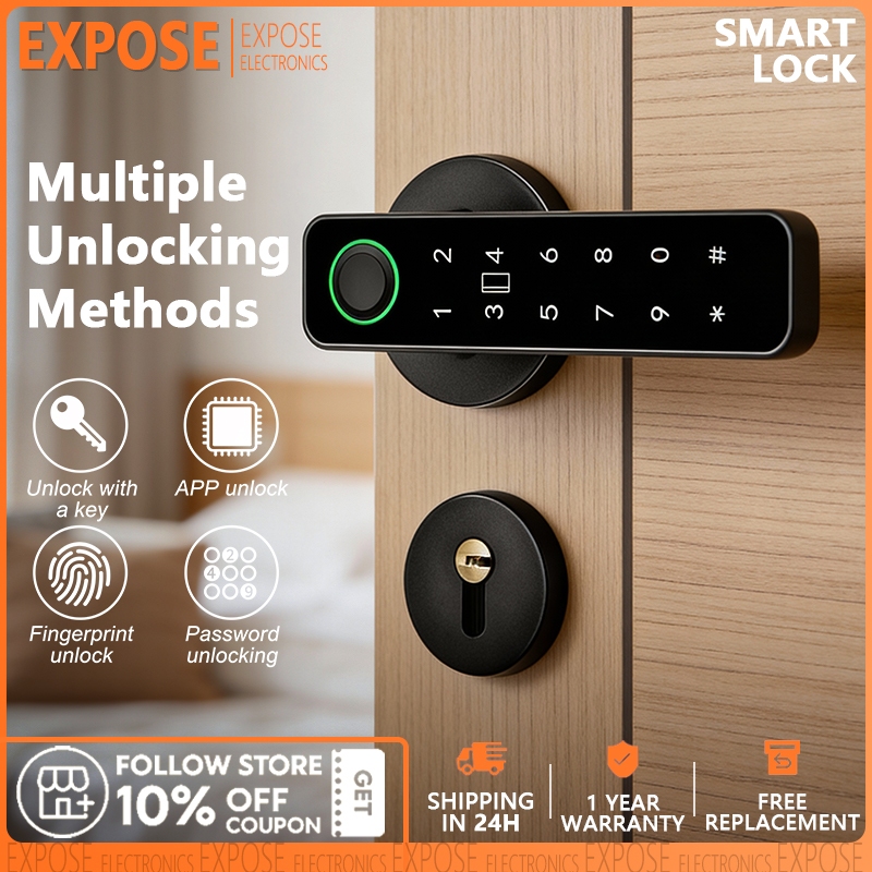 Smart Door Lock Digital Lock Electronic Password Keyless Smart Lock Digital Lock Card Apartment Smart Set