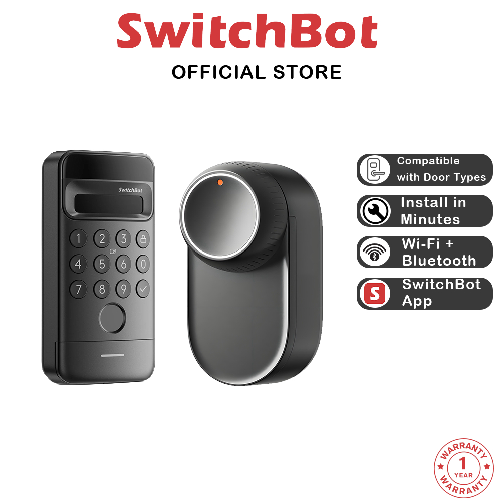 SwitchBot Lock Ultra Smart Door Lock + Keypad Vision | Fingerprint App Control Security