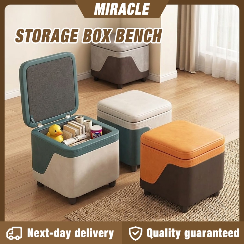 Multifunctional Storage Stool - Household Toy Box Entryway Shoe Chair Table Seat Sturdy and durable
