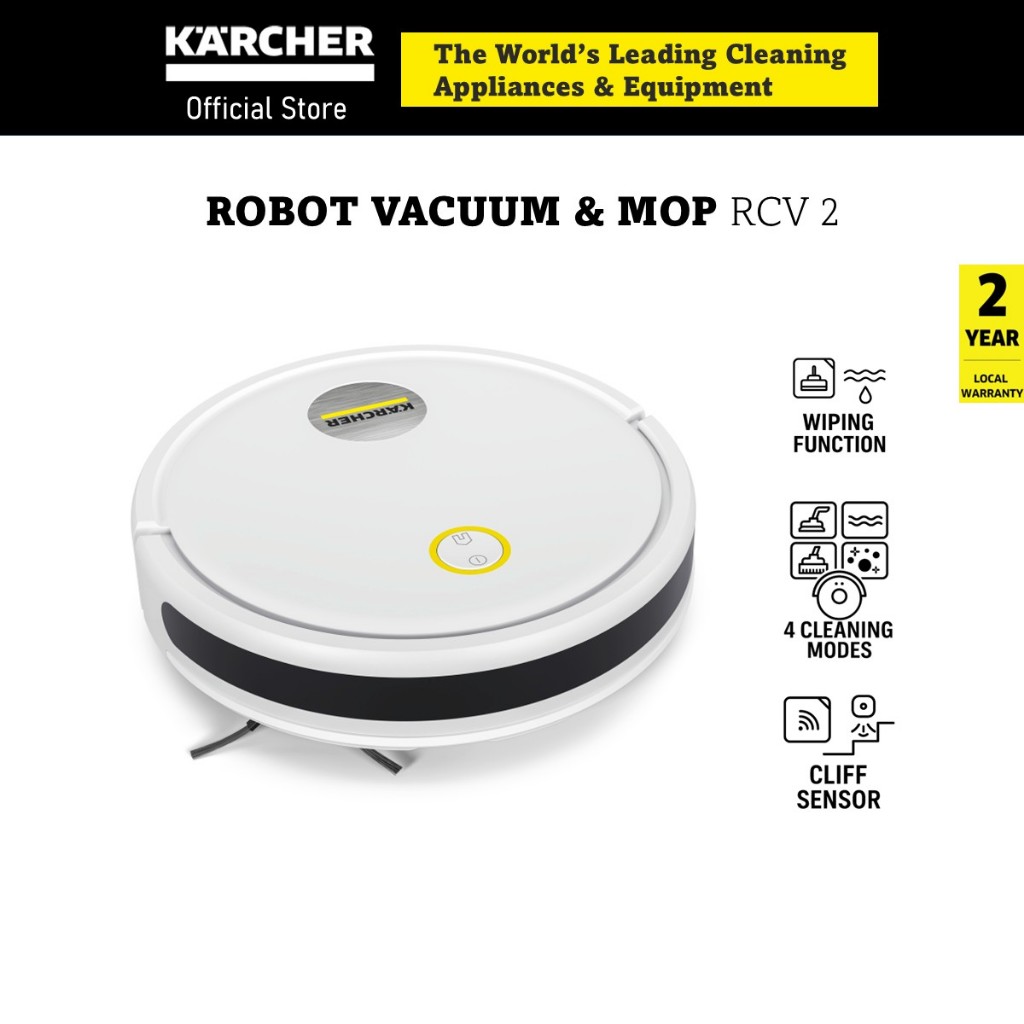 KARCHER Robot Vacuum Cleaner RCV 2 with wiping function | include remote control