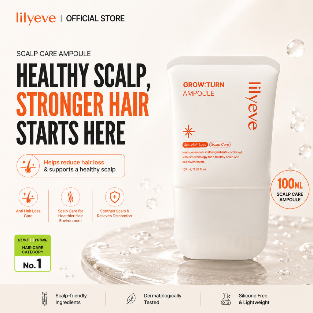 Lilyeve GrowTurn Anti Hair Loss Ampoule 100ml | Scalp Care | Hair Loss