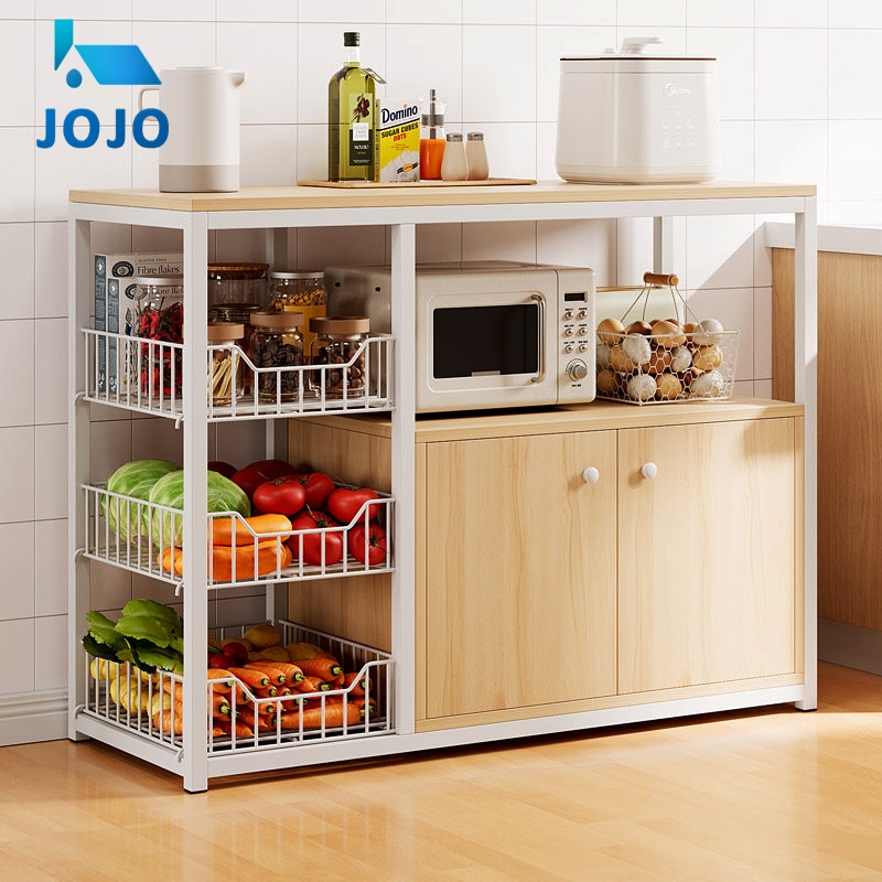 Kitchen Storage Cabinet Solid Wood Kitchen Rack Storage Rack With Cabinet Cupboards Kitchen Cabinet Kitchen Organizer置物架