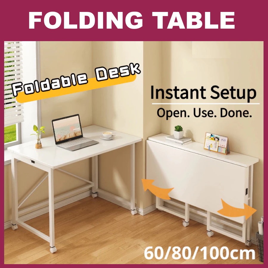 Nicedeal Modern Simple Home Office Computer Desk Folding Portable Laptop Table 60/80/100cm