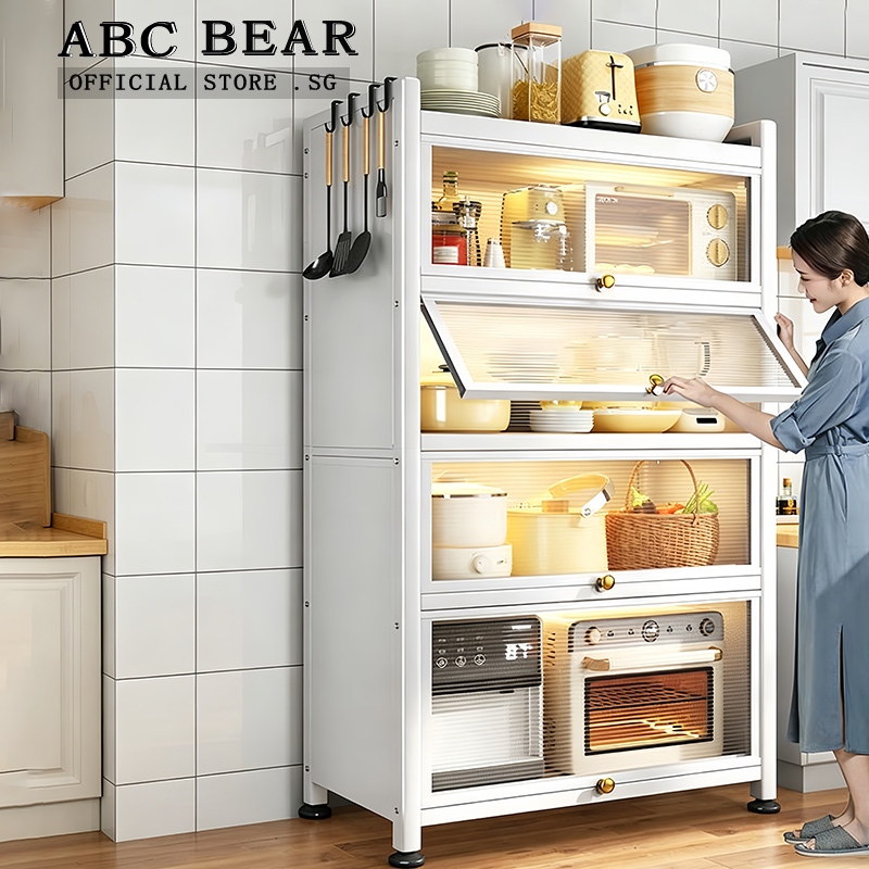SG Kitchen storage cabinet 3/4/5layer household cabinets dust-proof multi-function Storage cabinets