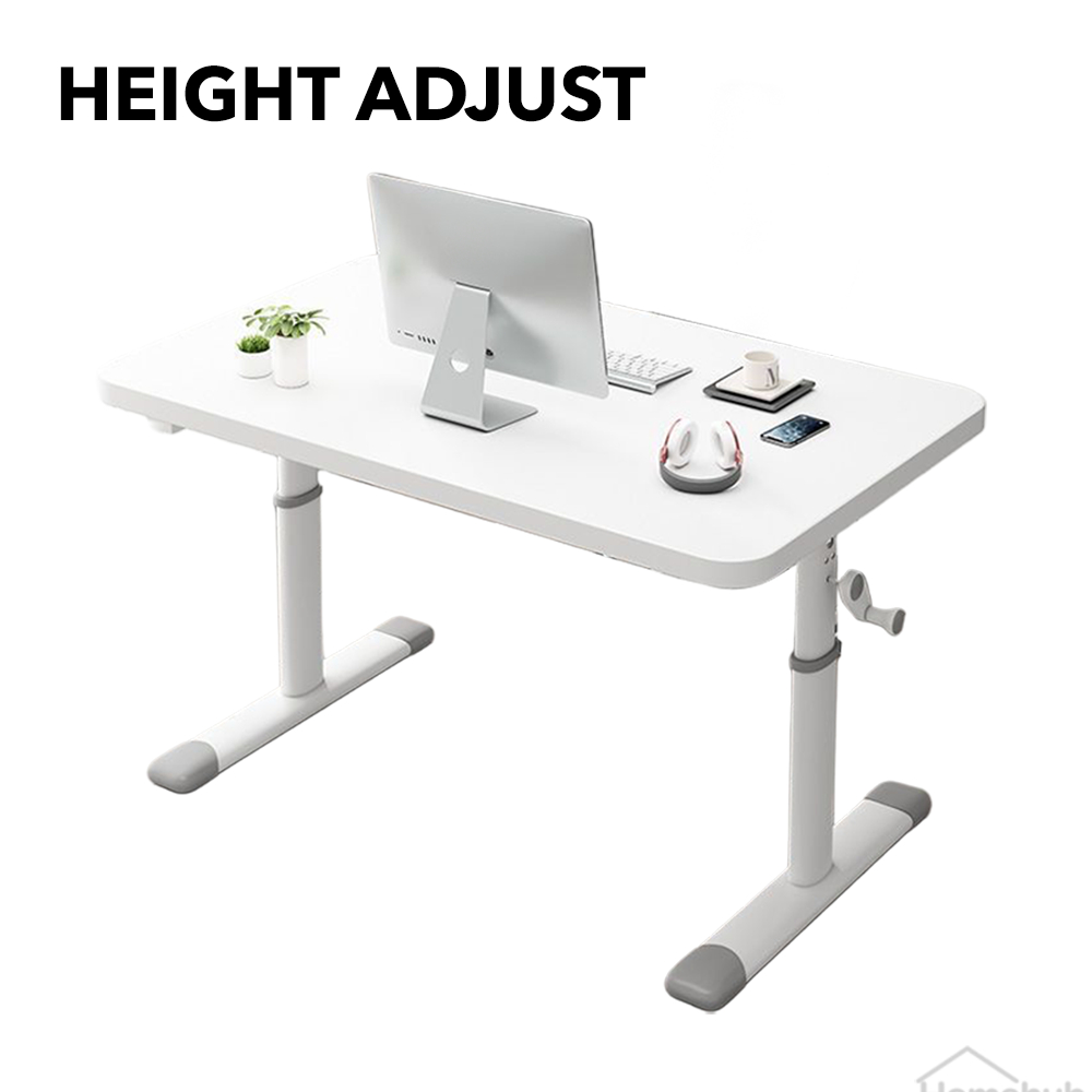 Homehub Kids Study Desk Height Adjustable Ergonomic White Standing Table For Study Computer Office