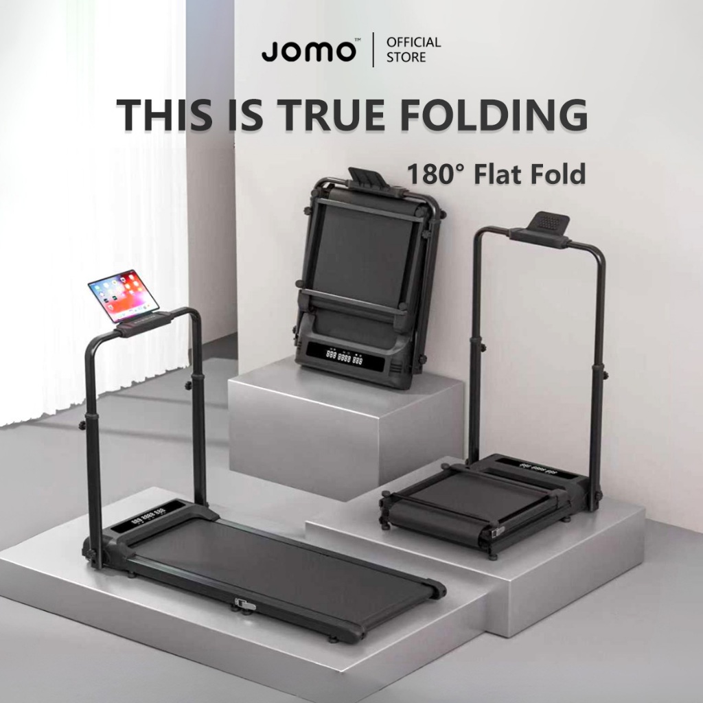 SG Ready Stocks JOMO 2 in 1 Foldable Treadmill P09 Home Gym Slimming Remote Control Home Training