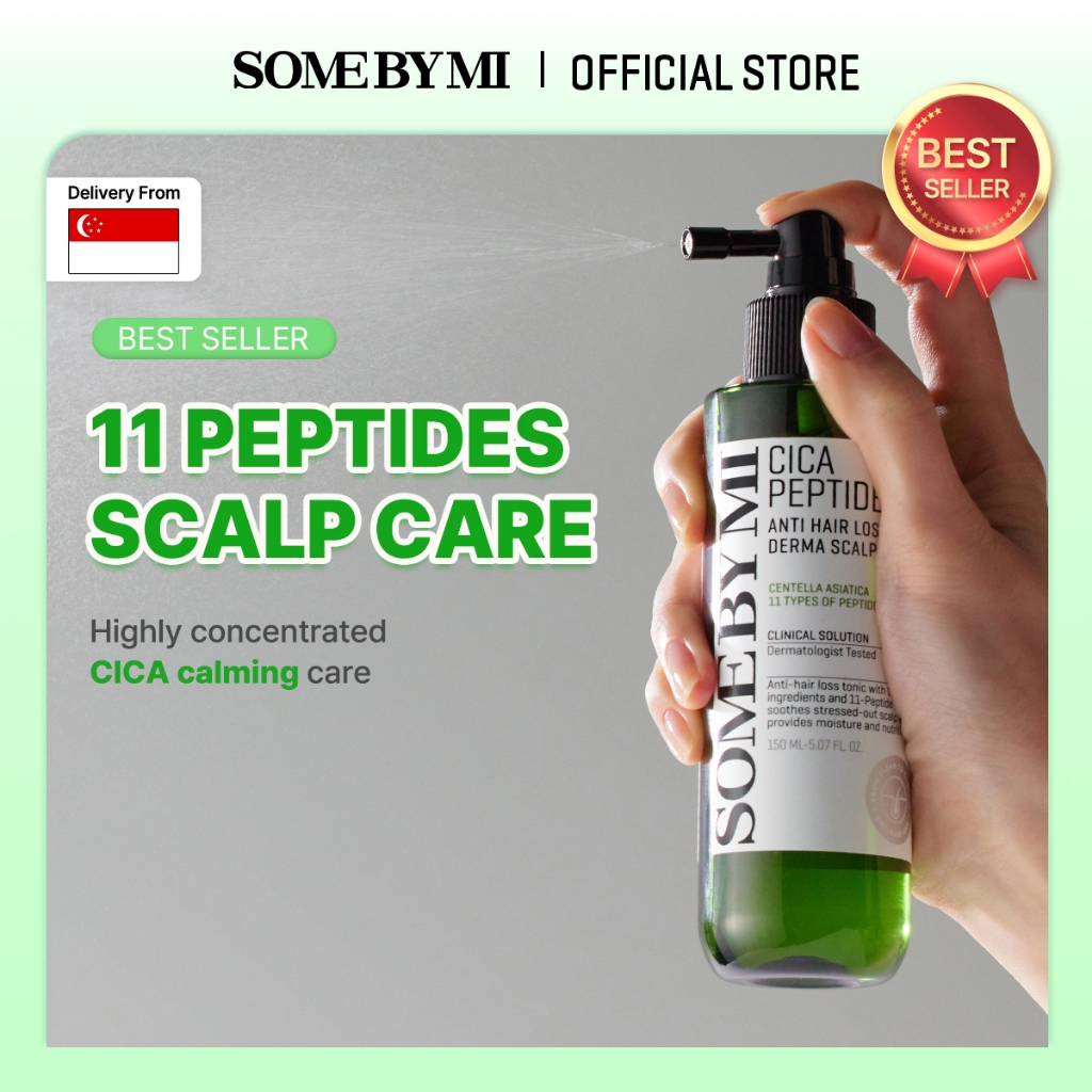 SOMEBYMI Cica Peptide Anti Hair Loss Derma / Cooling Scalp Tonic, 150ml  [ [Anti-hair loss, Damaged hair, 11 Types Peptides, Biotin]
