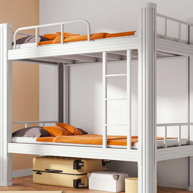 【Installation required】Bunk home use, children's student double construction site iron frame bed