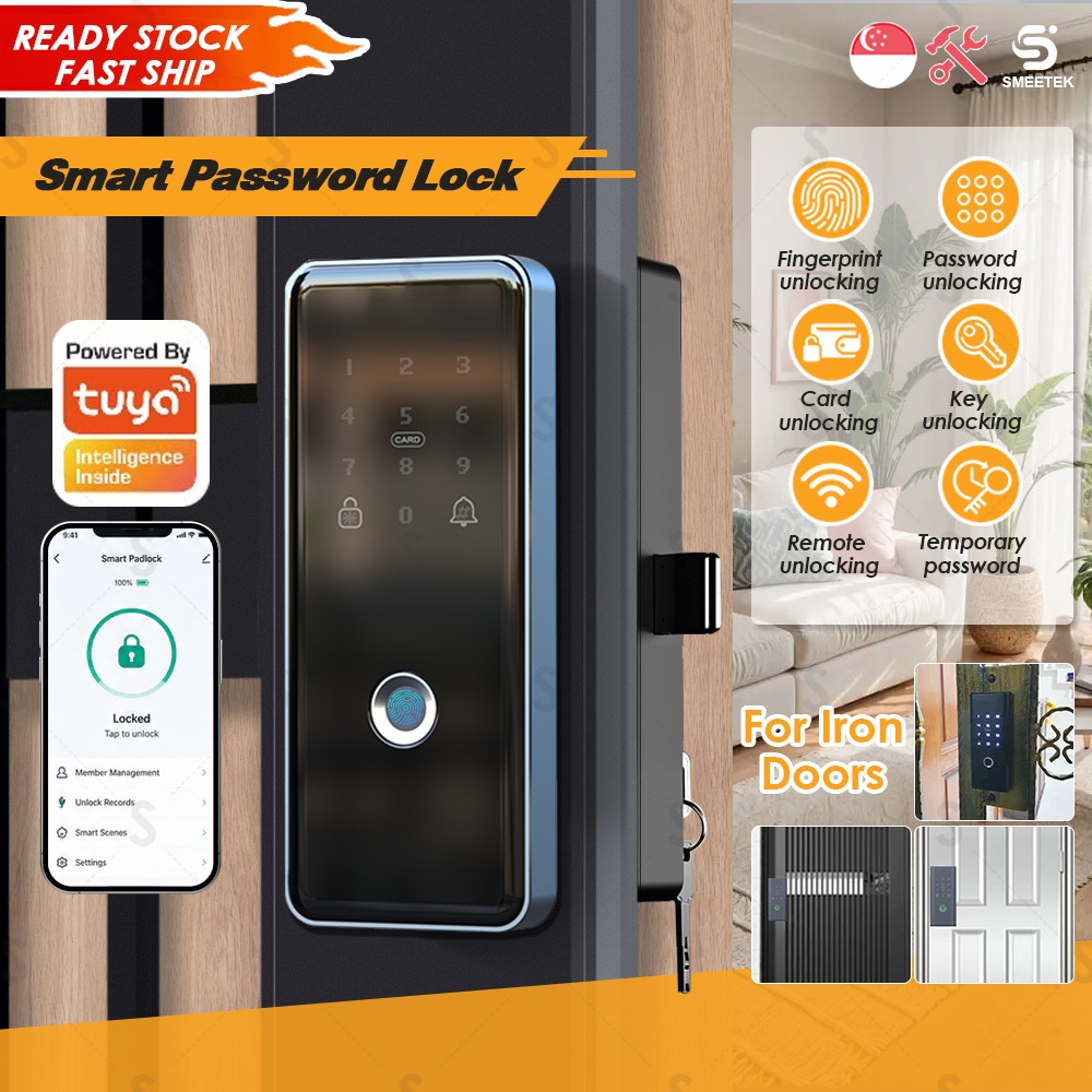 digital lock door lock digital gate lock digital hdb gate digital lock gate lock Smart Fingerprint Lock
