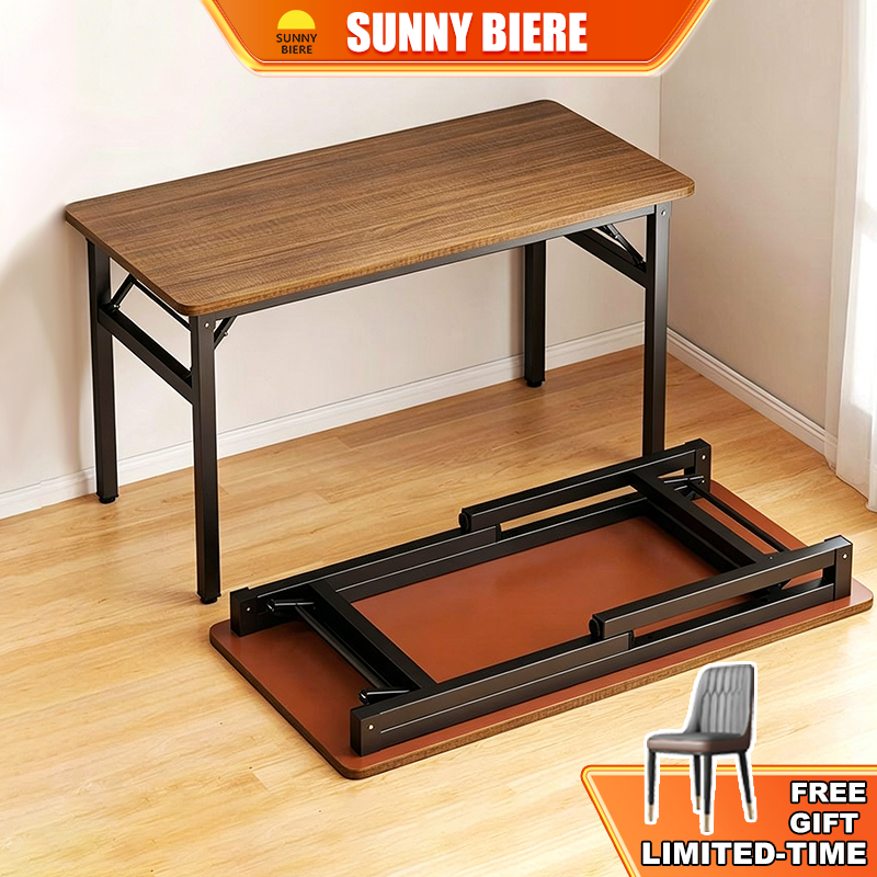 SNB Foldable Table Folding Computer Table Dining Table Study Tables Long Desk Training Table Office DeskFreeinstallation