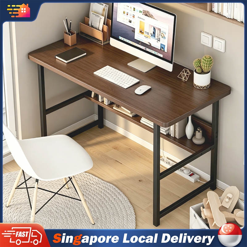 Student study Desk 80/100/120CM Computer Table modern writing living room furniture Double Layer Office desk