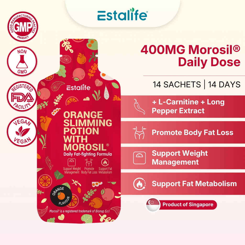 Estalife Orange Slimming Potion with Morosil | Blood Orange Extract | L-Carnitine