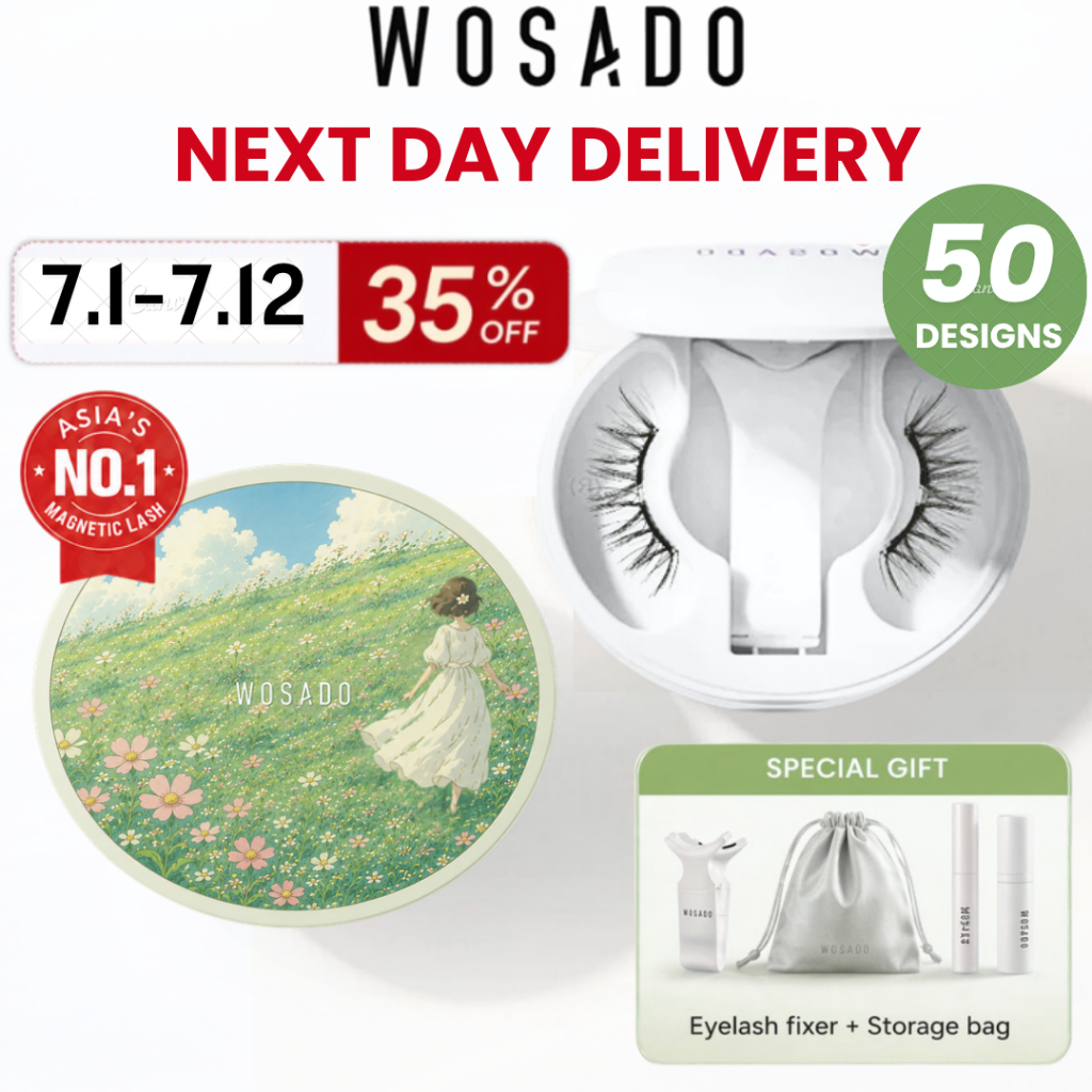 WOSADO【SG】Magnetic False Eyelash Lash  Reusable Glue Free Lash