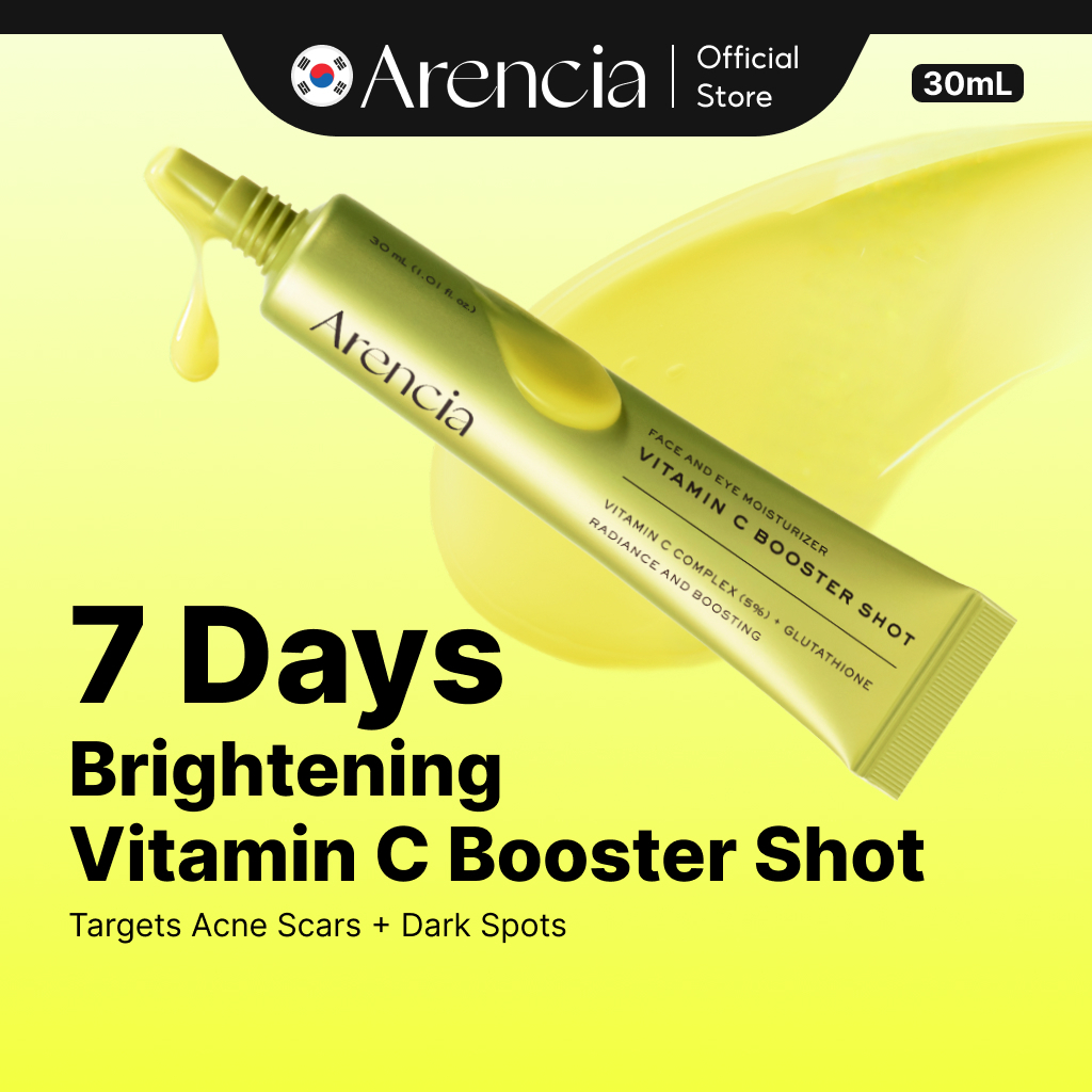[Arencia] Vitamin C Booster Shot 30ml  for Firmer Skin, Pore Minimizer, Wrinkles & Fine Lines, Dark Spots Care