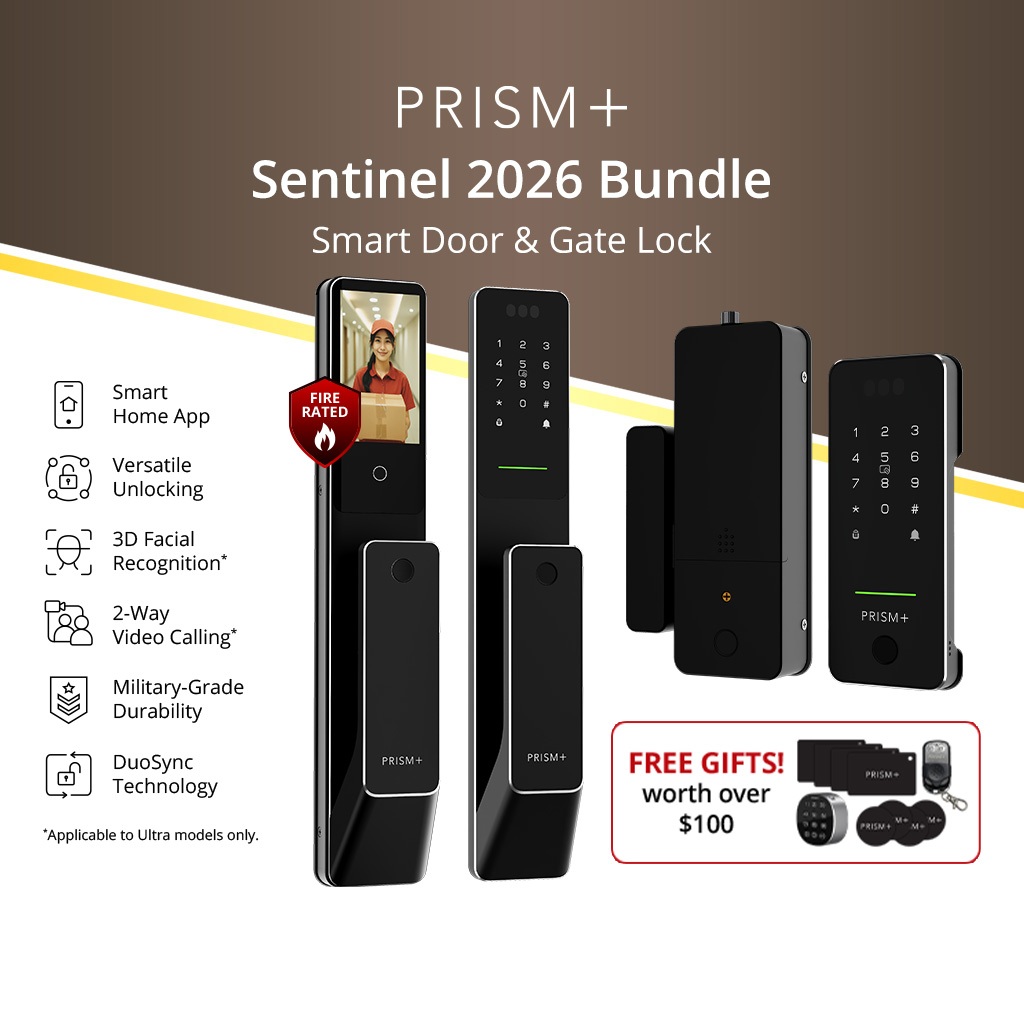 [HDB Sync Bundle] PRISM+ Sentinel Bundles | Smart Door & Gate Lock Bundles | 2026 Model [Delivers in 2-4 working days]