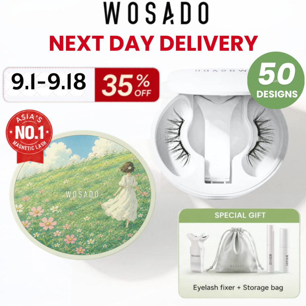 WOSADO【SG】Magnetic False Eyelash Lash  Reusable Glue Free Lash