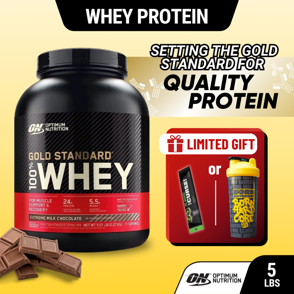 Optimum Nutrition, Gold Standard, 100% Whey Protein Powder, 2lbs (907g ) / 5 lbs (2.27 kg) / 10 lbs (4.54 kg)