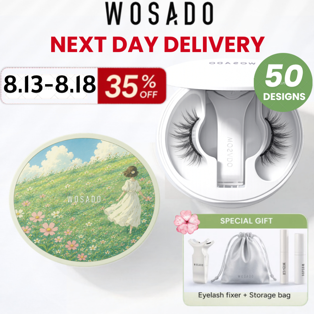 WOSADO【SG】Magnetic False Eyelash Lash  Reusable Glue Free Lash