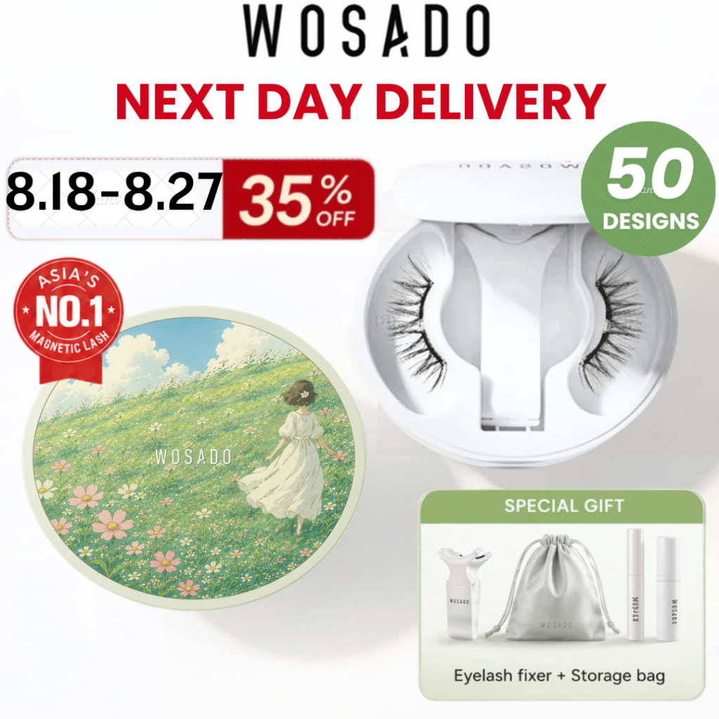 WOSADO【SG】Magnetic False Eyelash Lash  Reusable Glue Free Lash