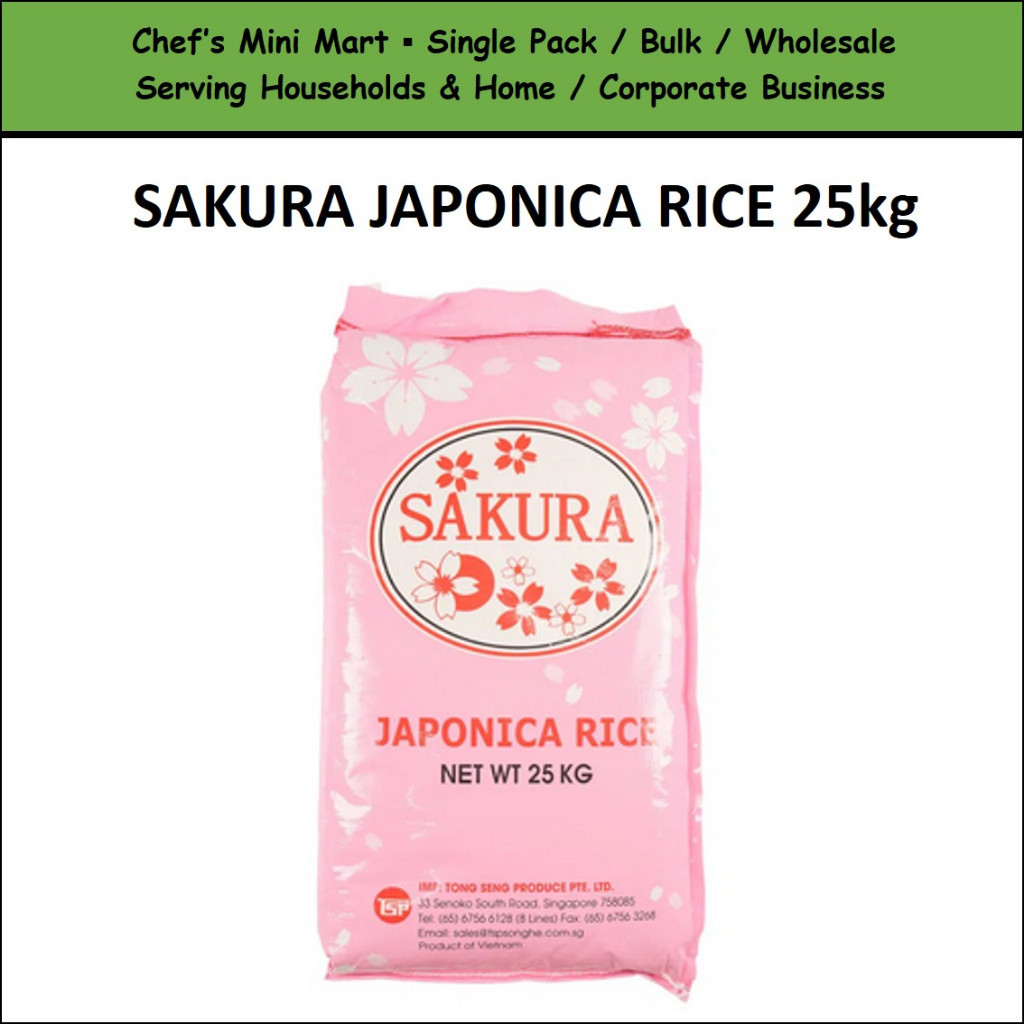 [SG WHOLESALE] Sakura Japonica Rice 25kg | Vietnam Short Grain Rice