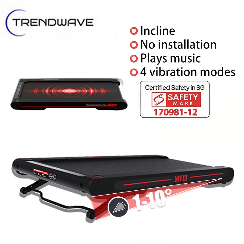 [Trendwave]Treadmill Foldable Multifuncion With Handle 4 Levels Vibration Home Exercise Equipment Indoor Run/Walk 跑步机