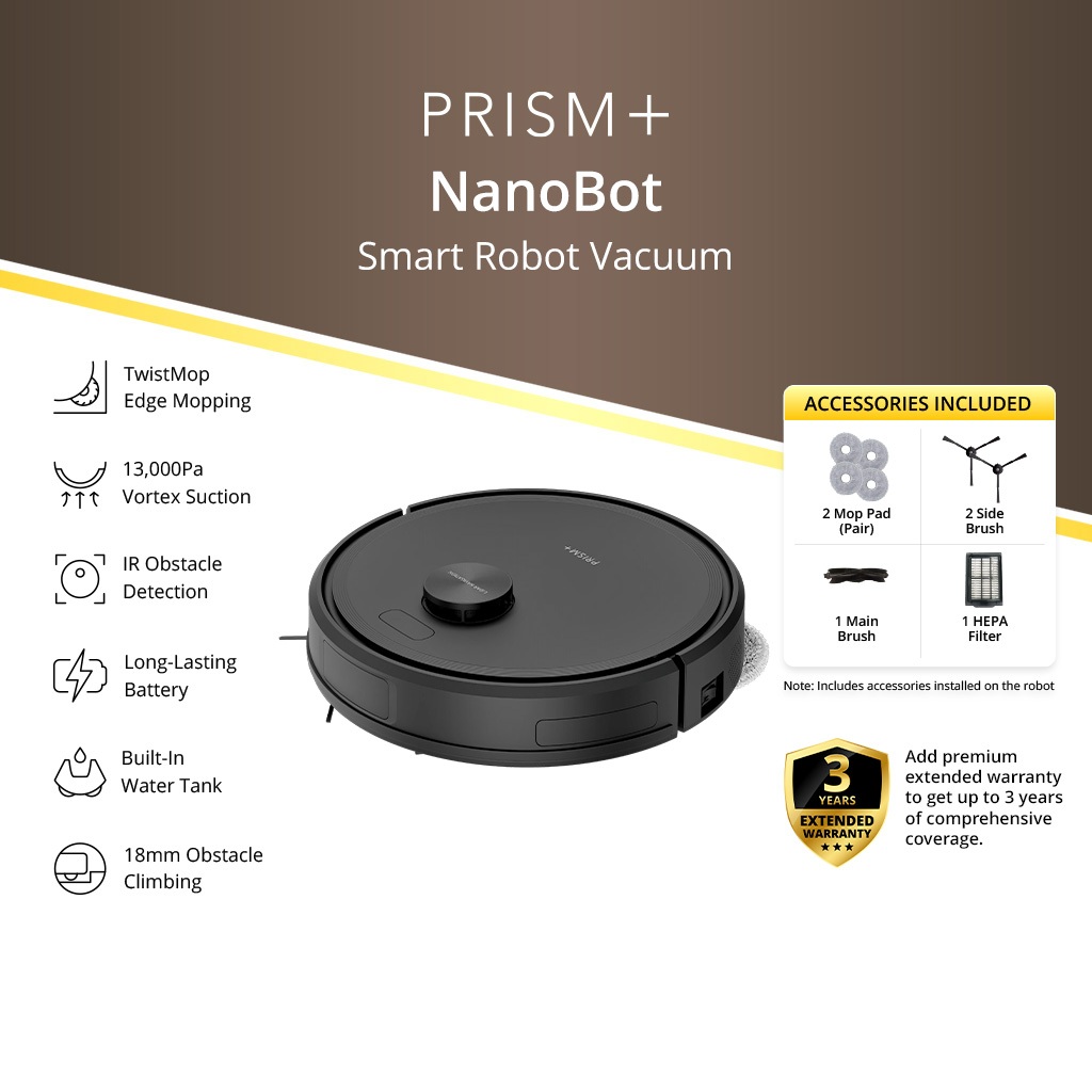 PRISM+ NanoBot | Smart Robot Vacuum
