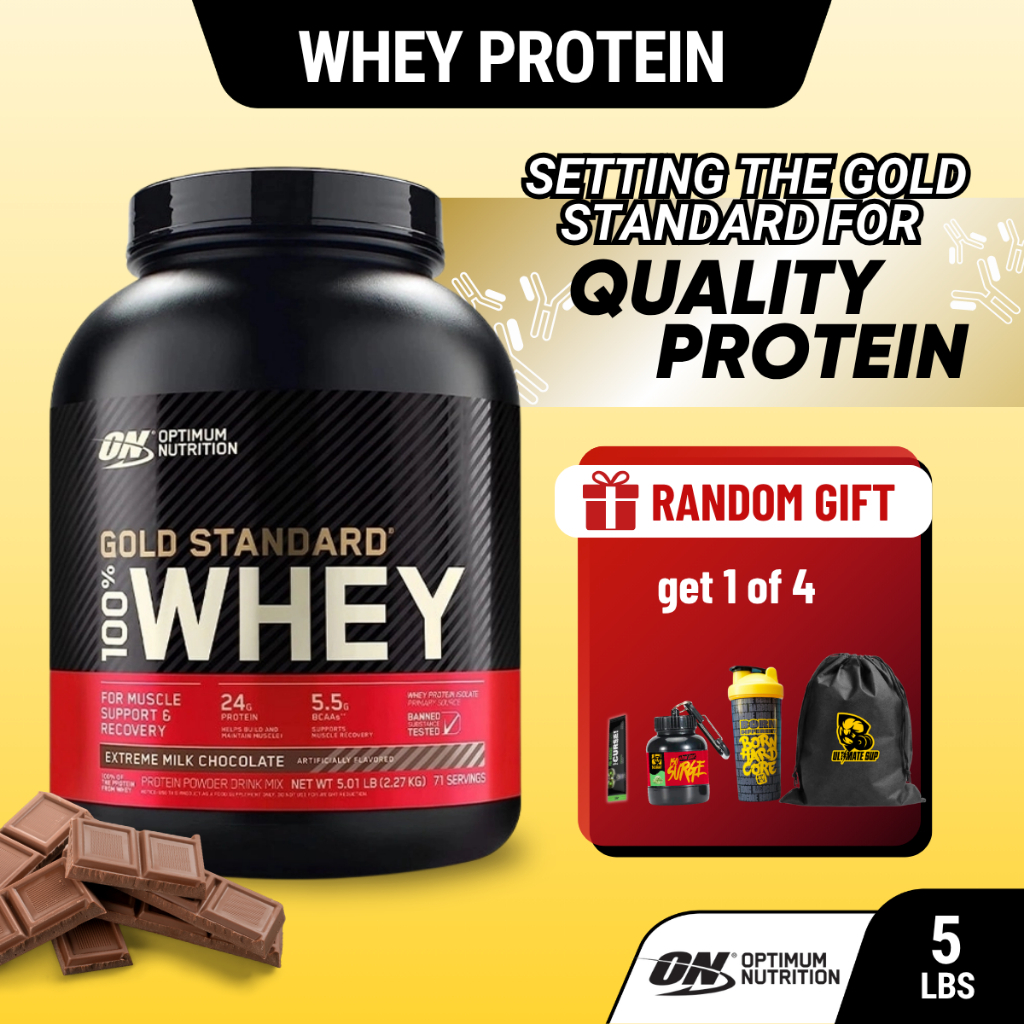 Optimum Nutrition, Gold Standard, 100% Whey Protein Powder, 2lbs (907g ) / 5 lbs (2.27 kg) / 10 lbs (4.54 kg)