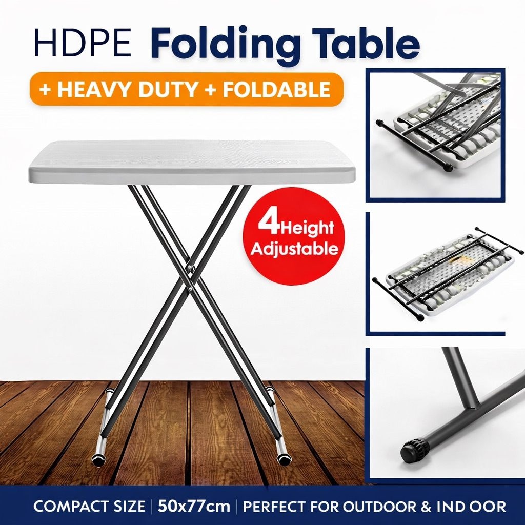 HDPE Folding Table / Heavy Duty HDPE / TABLE / OUTDOOR / Foldable Table / Furniture / Fold Table