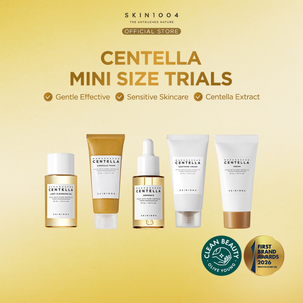 SKIN1004 [Choose Your Pick] Centella Mini Size Trials (Centella Light Cleansing Oil 30ml, Ampoule Foam 20ml, Ampoule 30ml, Soothing Cream 30ml, Cream 30ml)