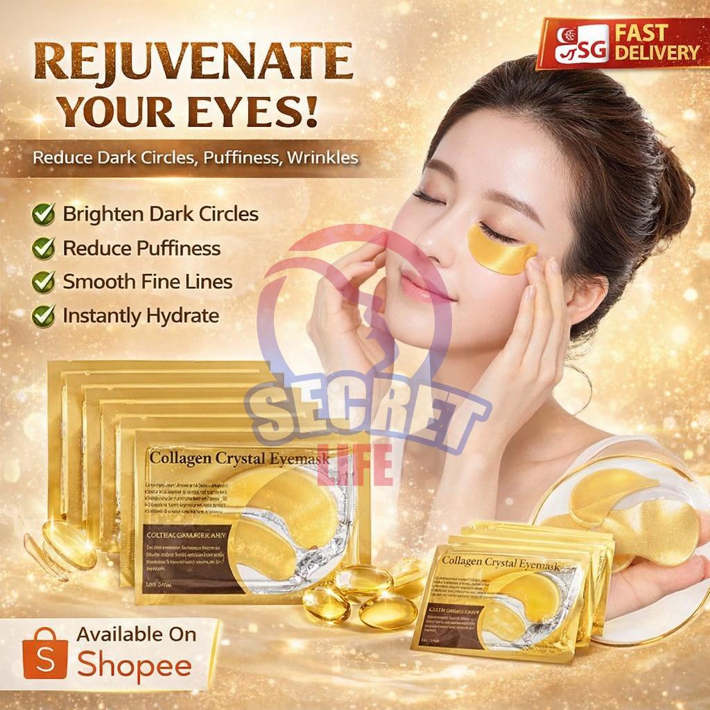 Collagen Gold Eye Mask Under Eye Patch | Moisturizing Hydrating Eye Patch Reduce Dark Circle Puffine