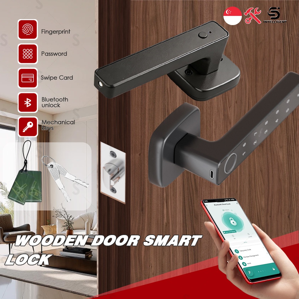 HDB door locks Smart Door Lock Digital Lock Electronic Password Keyless Smart Lock Digital Lock Card Apartment Smart