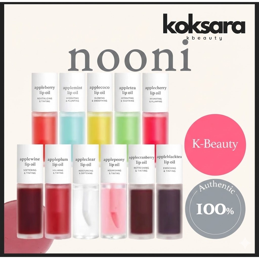 NOONI Lip Oil 3.5ml 19colors(Long-Lasting,Moisturizing, Plumping,Waterproof)
