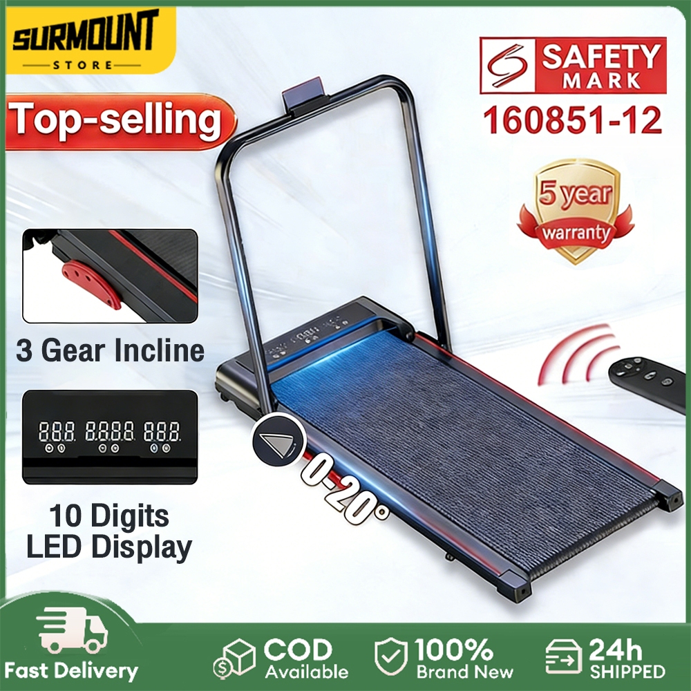 ✅2026 Upgraded✅Premium Foldable Treadmill Mini Running Home Gym Home Exercise Fitness Treadmill Incline 跑步机 Heart Rate