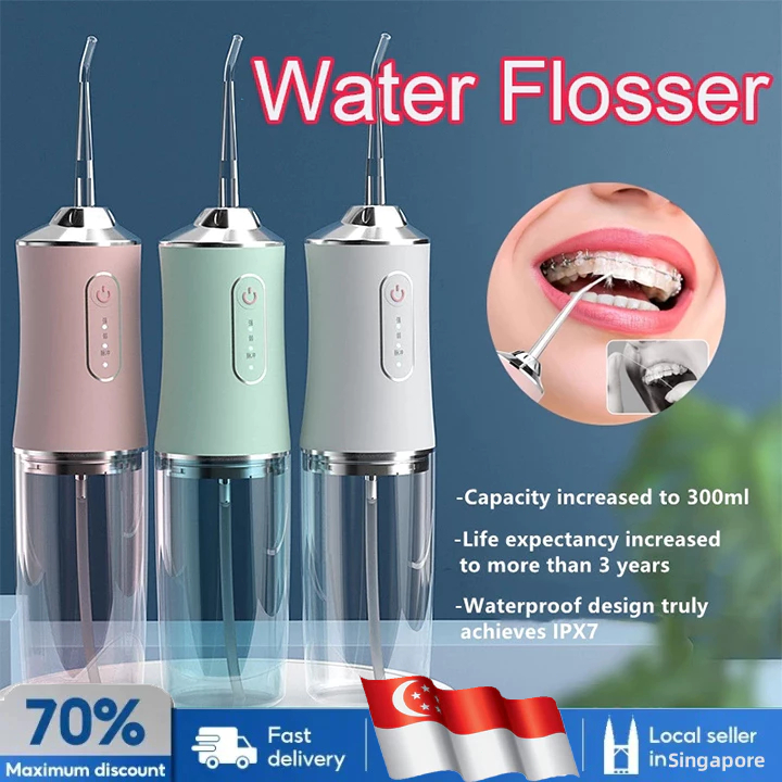 [SG]Water Flosser USB recharge Portable 3 Modes Oral irrigator Electric Tooth cleaning Healthy Oral care IPX7 Waterproof