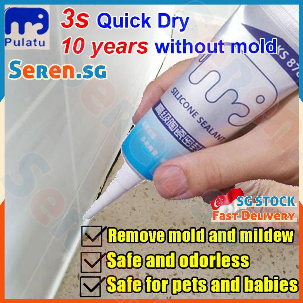 SG stock❤️ Silicone sealant white clear / Tile grout sealant / Glass glue gap repair Waterproof sealant gap filler 密封胶