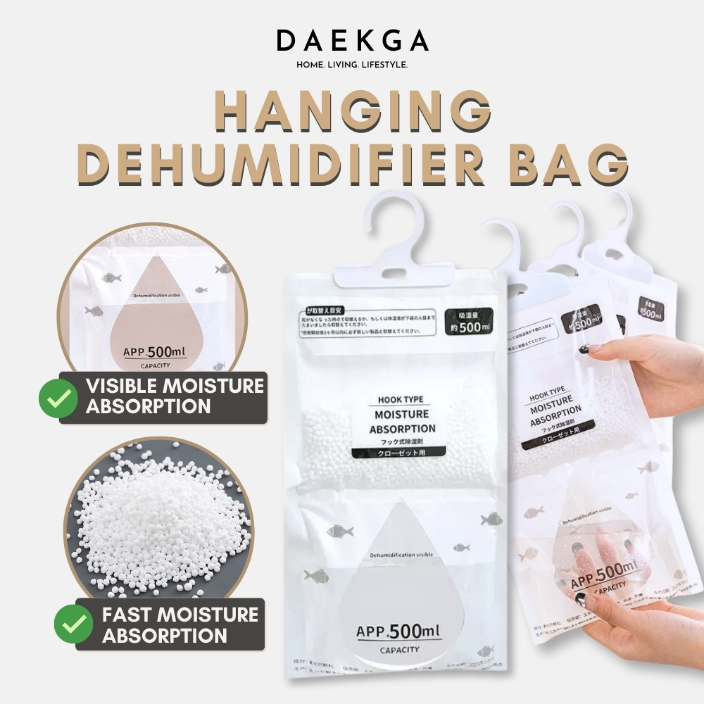[100g / 230g] Hanging Wardrobe Dehumidifier Bag Moisture Absorber Bags