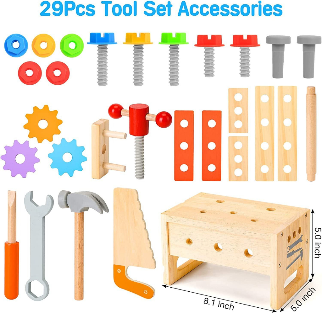 Wooden kids tool clearance kit