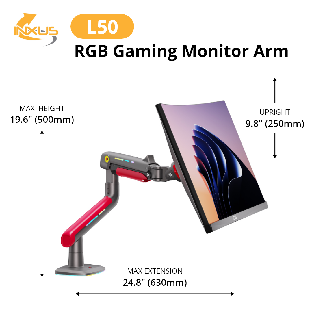 North Bayou L50 RGB Gaming Monitor Arm Bracket / 32