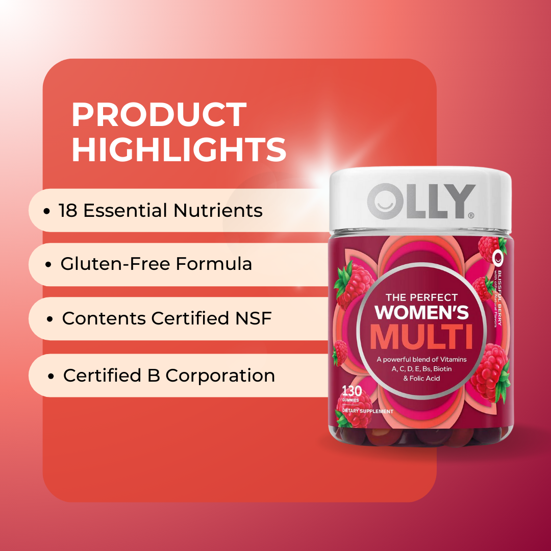 OLLY, Women's Multi, 130 Gummies, Product Highlight