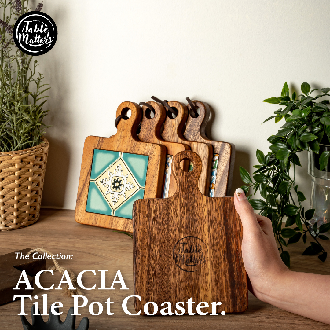 Table Matters - Acacia Tile Pot Coaster Collection