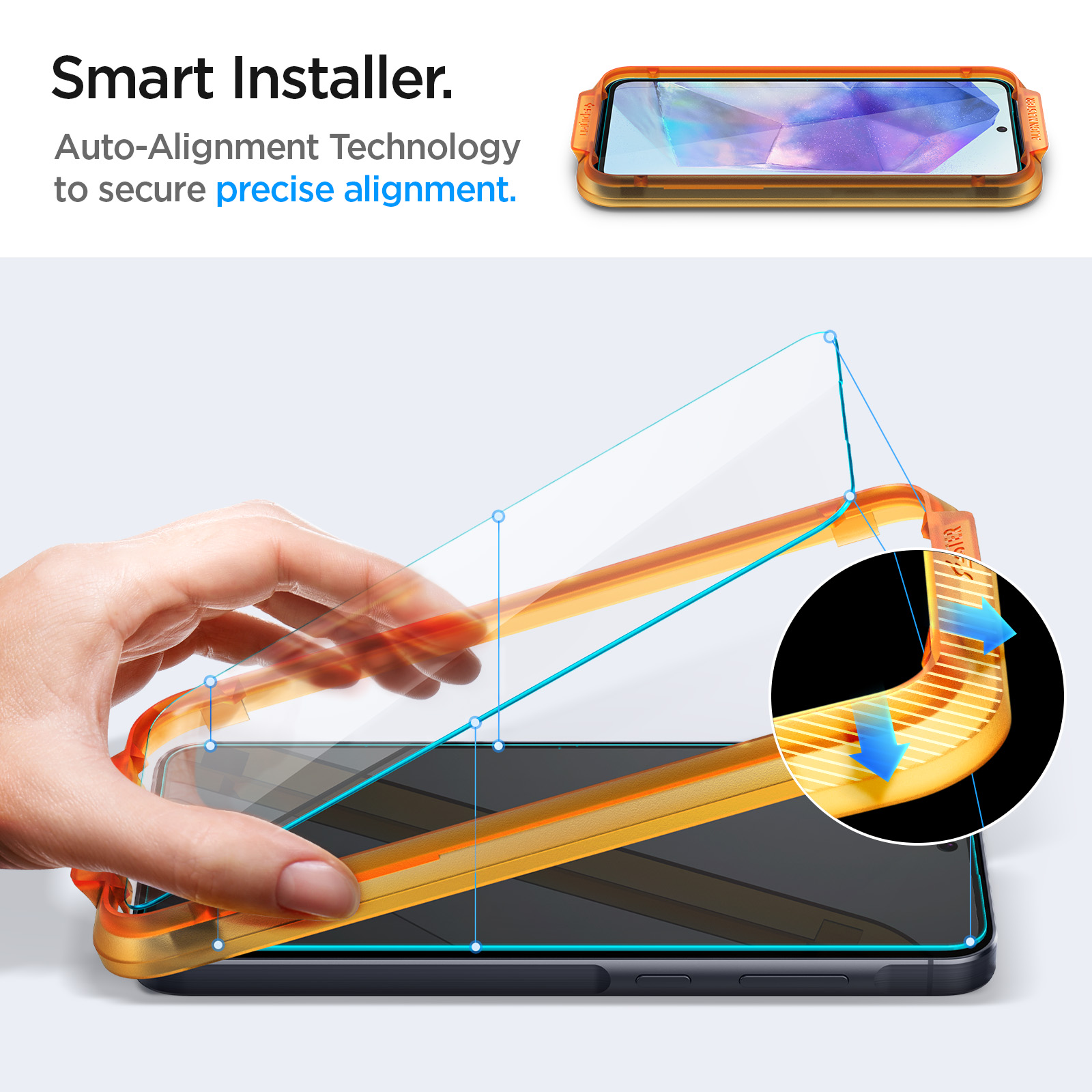 [2 Pack] Galaxy A55 Screen Protector AlignMaster Glas.tR