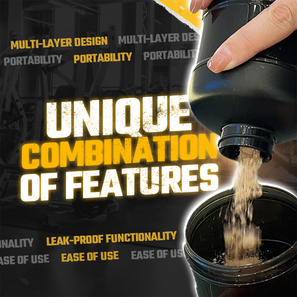 Stackable Powder Container -  Features