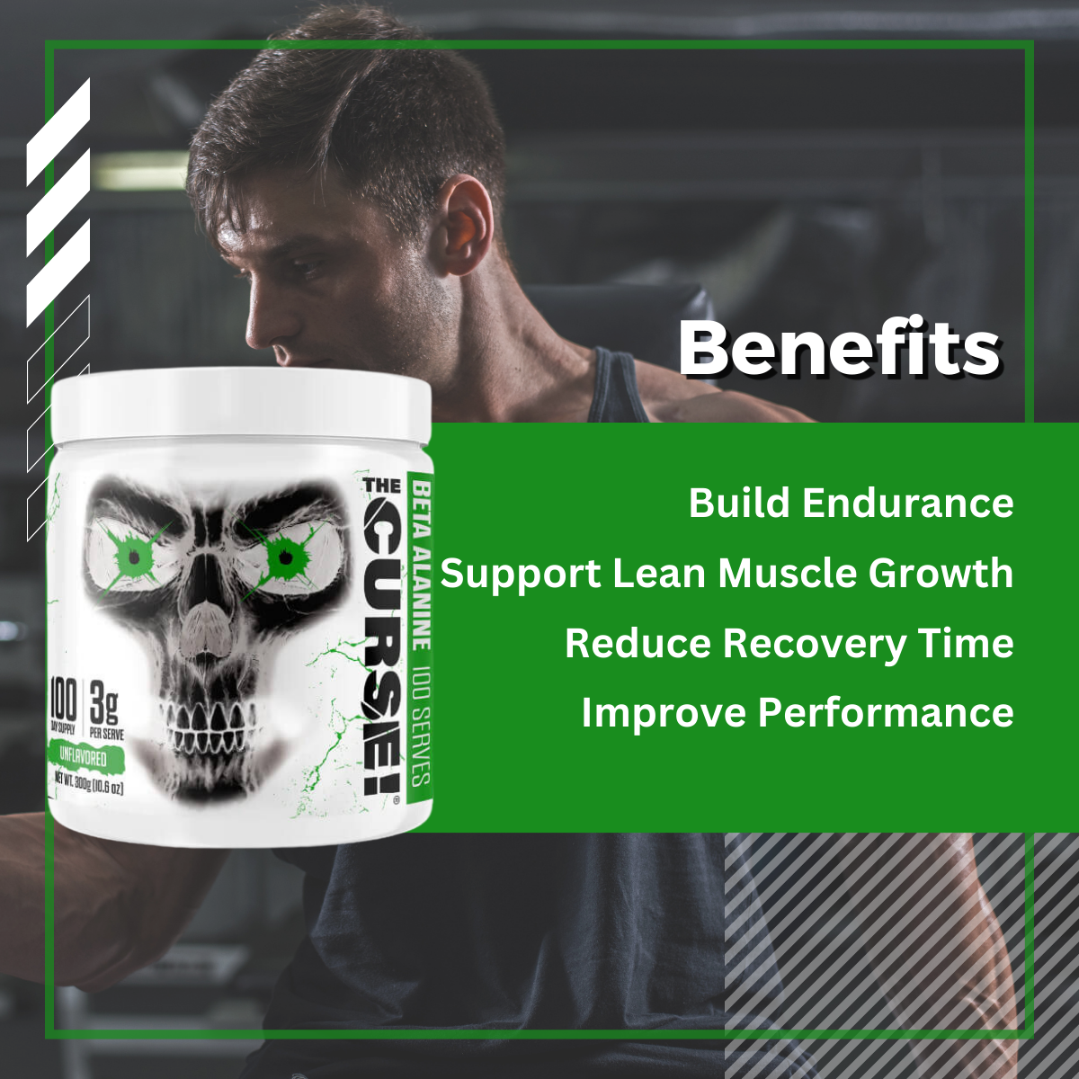 JNX Sports, The Curse, Beta Alanine, 100 Servings, Benefits